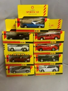 9 x Shell colección de autos deportivos clásicos a escala 1:43 artículos raros - Imagen 1 de 1