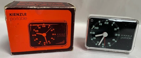 Vtg Modern Eames Era KIENZLE  Germany Battery Portable Travel Alarm Clock (A8) Cover