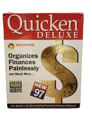 Quicken Deluxe Macintosh Organizes Finances Painlessly for 97 CD-ROM Mac`OS NEW - Image 1 of 4