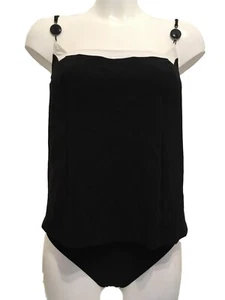 Maryan Mehlhorn Black Padded Tankini 12 for C cups Top & Bottoms Set Beaded - Picture 1 of 10