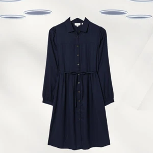 Ex Fat Face Women's Long Sleeve Corbe Shirt Dress in Navy - Picture 1 of 3