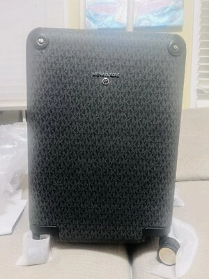 MICHAEL KORS 20" Empire Signature Logo Carry-on Suitcase Trolley Luggage Black - Image 1 of 4