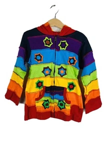 Rising International NEPAL Children's HANDMADE Cotton Jacket Rainbow UF01 - Picture 1 of 10