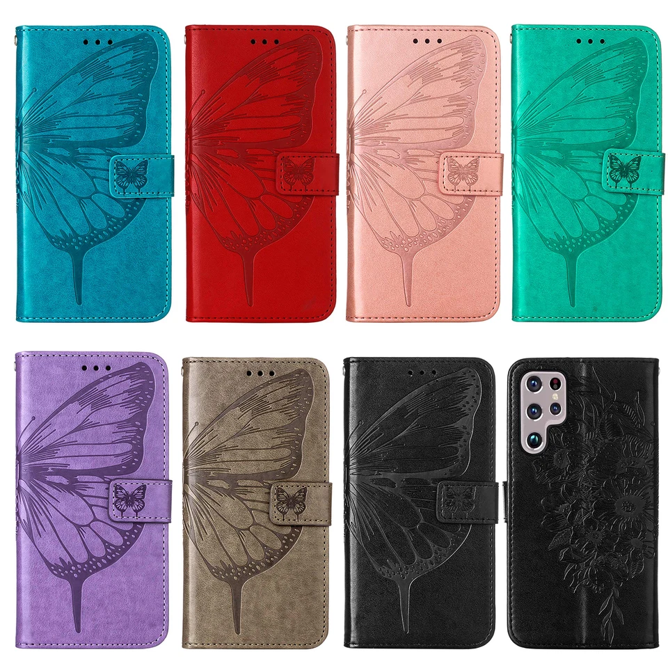 Phone Case Cover for Nokia G100 C30 G50 Butterfly Pattern PU Leather Wallet Case - Image 1 of 4