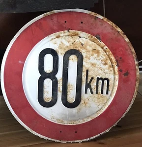 altes Verkehrsschild Stahl Blech original 70er Jahre - Bild 1 von 2