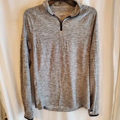 Old Navy Active Go Dry Black White Quarter Zip Long Sleeve Activewear Womens S - Image 1 of 4