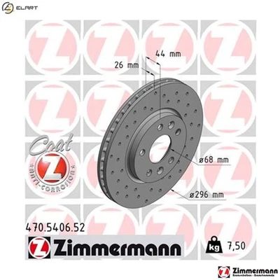 2x BRAKE DISC 470.5406.52 FOR RENAULT TALISMAN/Grandtour/Sport/Tourer 1.6L 4cyl - Image 1 of 4