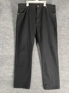 Wrangler Jeans Uomo 36x32 Nero Denim 13MWZ Pantalone Dritto Western Lavoro Cowboy - Foto 1 di 14
