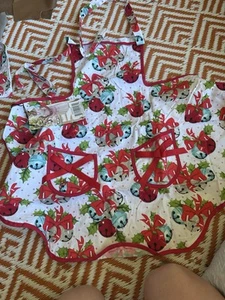 Jessie Steele Children's Bib Ava Jingle Bells Apron, NEW - Picture 1 of 3