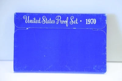 1970 S United States Mint Annual 5 Coin Proof Set with Original Box. - Image 1 of 3