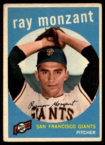 1959 Topps #332 Ray Monzant VG/EX Very Good/Excellent Giants  - Picture 1 of 2