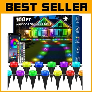 RGB Pathway Lights 100ft - Remote Controlled - Picture 1 of 9