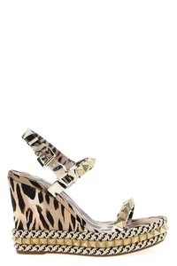 CHRISTIAN LOUBOUTIN Pyraclou Silk Sandals New And Authentic - Picture 1 of 4