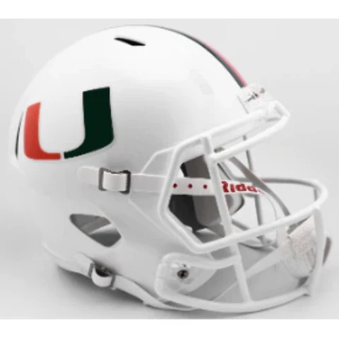 Miami Hurricanes Full Size Replica Speed Football Helmet - NCAA Cover
