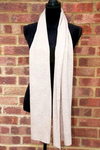 Para hombres Damas Beige Pashmina Nuevo Cachemira Tejido Bufanda Silenciador Tejido a Mano - Imagen 1 de 4