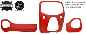 KIT TRE PEZZI CRUSCOTTO IN PELLE GRANA ROSSA COPRI CRUSCOTTO PER TOYOTA AYGO 14-19 - Foto 1 di 2