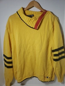 Norton Mcnaughton Womens Knit Sweater Vintage Flag Grannycore Nautical Cowl 3X - Picture 1 of 9