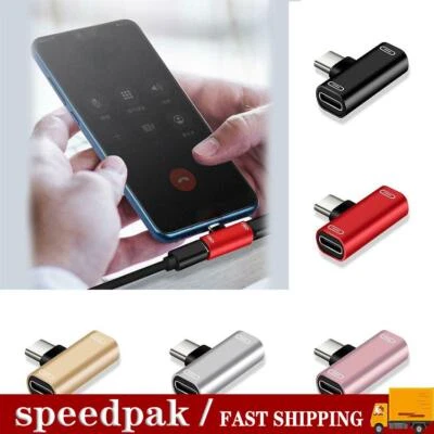 2 in1 Dual USB-C Type C Splitter Adapter to Headphone For Android Charger >new - Image 1 of 4