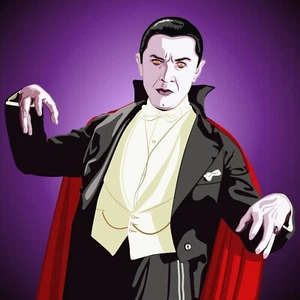 Count Dracula 28x28" Pop Art Portrait Ltd. Ed. Fine Art Print Signed by Artist - Picture 1 of 3