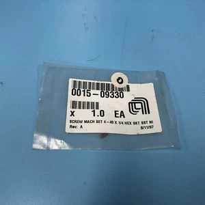 344-0501// AMAT APPLIED 0015-09330 SCREW MACH SET 4-40 X 1/4 HEX SKT SST NI NEW - Picture 1 of 3