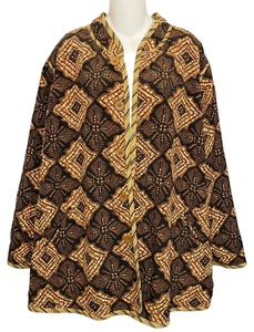 Koos of Course Reversible Brown Jacket Plus Size 2X Art to Wear Light Topper Top - Picture 1 of 14