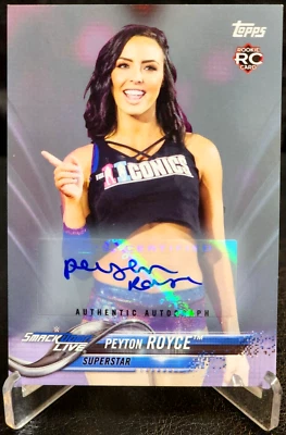 2018 Topps WWE Smackdown Live Peyton Royce Auto Autograph Signed RC Rookie /25 - Image 1 of 2