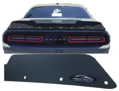 Se adapta a 2015+ 2 piezas Dodge Challenger C fibra mimbre pico alerón con cámara Foto 1 de 4