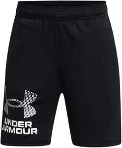 Under Armour BLACK Junior's Boy's UA Tech Logo Shorts, US Small - Picture 1 of 2