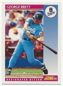 1992 Score Baseball George Brett - Kansas City Royals #650
