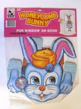 Vintage Easter 30" Honeycomb Blue Bunny Nip Easter Creations Corp.