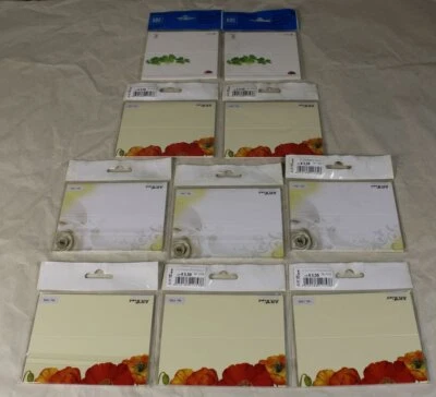 10x 10er Set Place Card - Poppy + Rose + Clover, Different Manufacturer /207 - Image 1 of 4