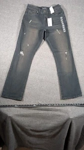 Rue 21 Stacked Skinny Jeans Men's Black \ Dark Blue 32x32 Supreme Flex Boot - Picture 1 of 10