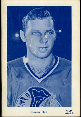 1968 Black Hawks Dennis Hull /North Stars Goldsworthy J P Parise RC Year Program - Image 1 of 4