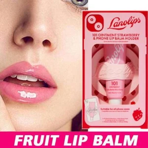Multifunctional Moisturizing Strawberry Lip Balm with Phone Lip Blam Holder 10g. - Picture 1 of 11