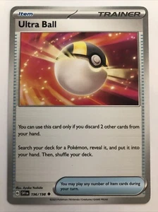 Pokémon TCG Scarlet & Violet Ultra Ball 196/198 NM - Picture 1 of 2