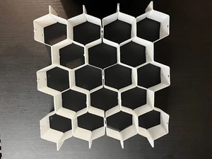 Honeycomb Drawer Organizer, plastic, white - Picture 1 of 3