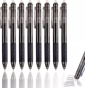 Erasable Pens Black Gel Pens Clicker Retractable Fine Point Pen 0.5Mm Blue Erasa - Picture 1 of 6