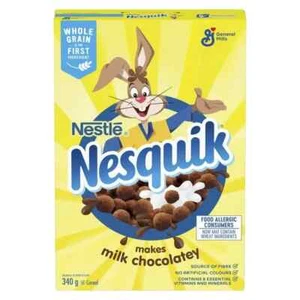 6 x Cereales de desayuno con chocolate Nesquik, granos enteros 340 g / 11,9 oz Canadá FRESCOS - Imagen 1 de 4