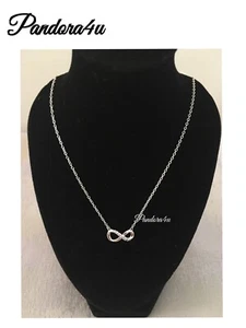 Pandora Sparkling Infinity Collier Necklace 19.6” New Tags Gift BX - Picture 1 of 10