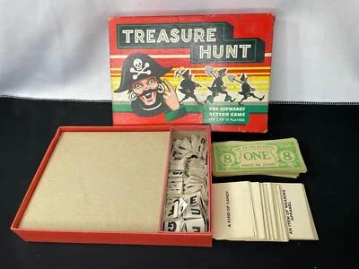 Vintage Cadaco Treasure Hunt Alphabet Action Game 1953 Complete Pirate - Image 1 of 4
