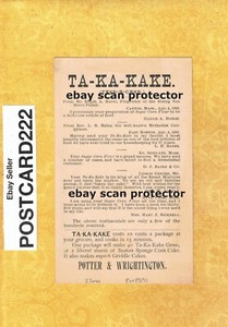 X Vic trade card 1888-1930 POTTER & WRIGHTINGTON TA KA KAKE CAKE Boston MA
