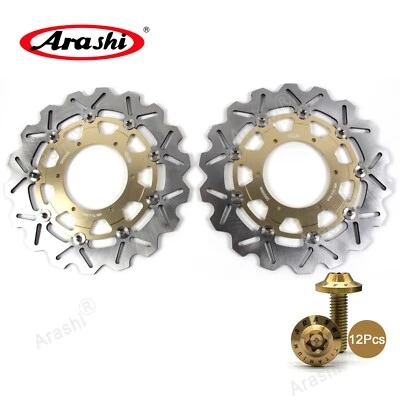 Fit BMW F700GS /ABS 2013-2018 F800GS 2009-2018 Gold Front Brake Rotor + M6 Bolts - Image 1 of 4