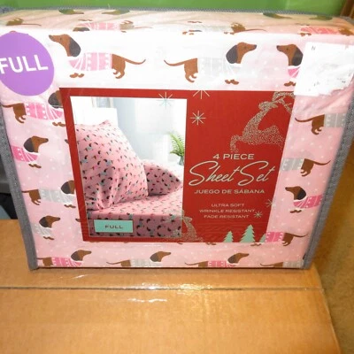 4 шт. такса собаки уютный свитер щенки розовый цветной простыня комплект - полный размер новый нераспакованный - Изображение 1 из 4