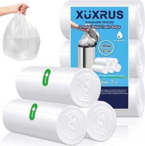 Pedal Bin Liners 10L,78 Counts Small Clear Plastic Bin Bags, Strong Wast - Picture 1 of 7