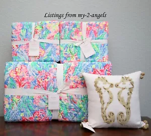 NUEVOS PANTALONES DE MAR Pottery Barn LILLY PULITZER King Edredón + Fundas + Almohada Decorable - Imagen 1 de 1