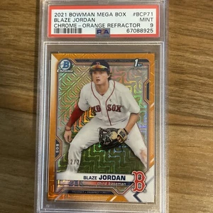 Bowman 1st Chrome Mega Mojo Orange Refractor Blaze Jordan 2021 #BCP-71 PSA 9 - Imagen 1 de 1