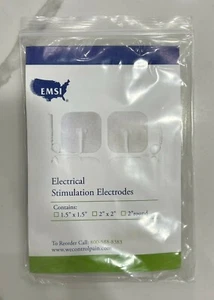 New Sealed EMSI 1.5" x 1.5" 16 Electrical tens Stimulation Electrodes NEW - Picture 1 of 2