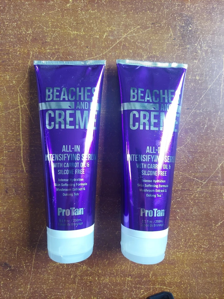 2 Bottles Of PROTAN BEACHES AND CREME ALL-IN INTENSIFYING TANNING LOTION 8.5 Oz  - Image 1 of 1