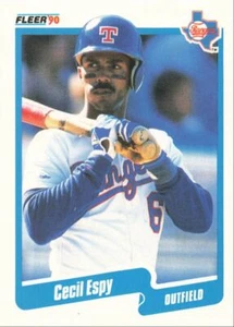 1990 Fleer Baseball Cecil Espy Texas Rangers #295 - Picture 1 of 2