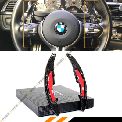 Extensión de palanca de cambios de volante de fibra de carbono DSG para BMW M2 M3 M4 M5 M6 Foto 1 de 4